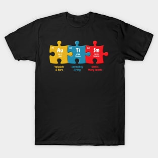 Autism Awareness Puzzle Chemical Element T-Shirt